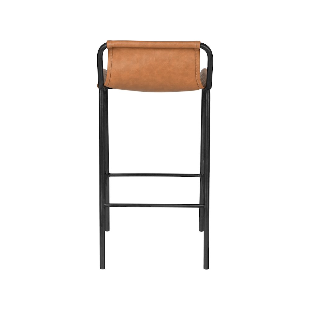 Dax Cognac Vegan Leather Counter Stool. Picture 2