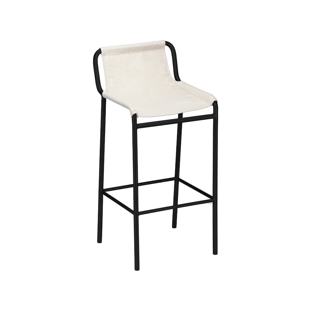Dax Cream Vegan Leather Counter Stool. Picture 1