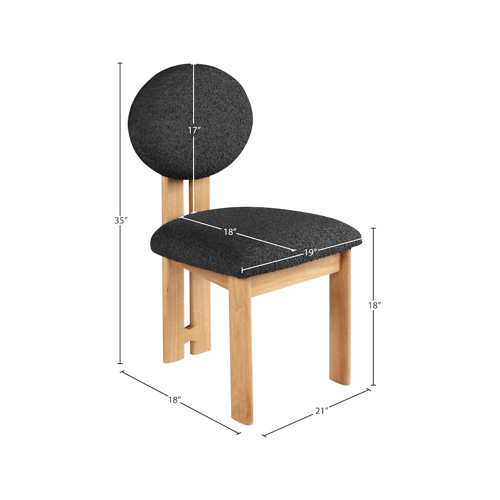 Napa Black Dining Chair, Set of 2. Picture 7