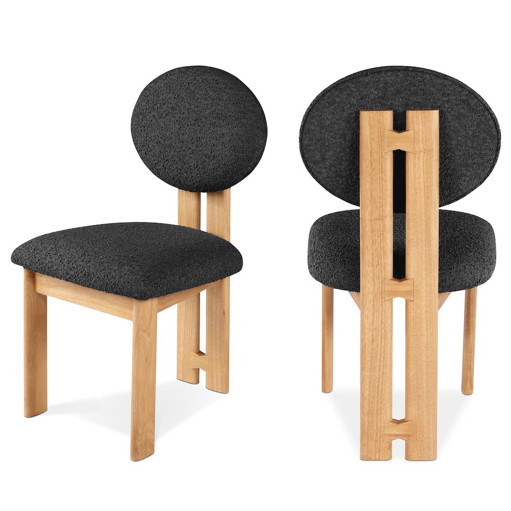 Napa Black Dining Chair, Set of 2. Picture 1