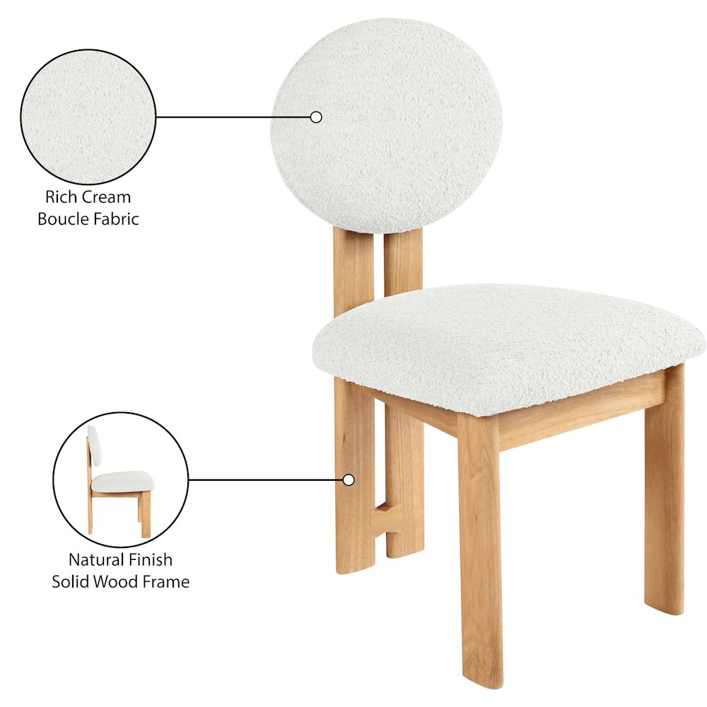 Napa Cream Dining Chair, Set of 2. Picture 8