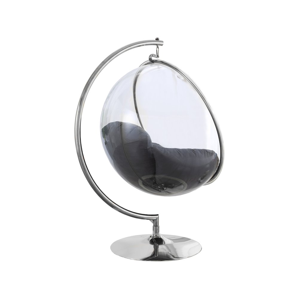 Luna Grey Durable Fabric Acrylic Swing Chair. Picture 3