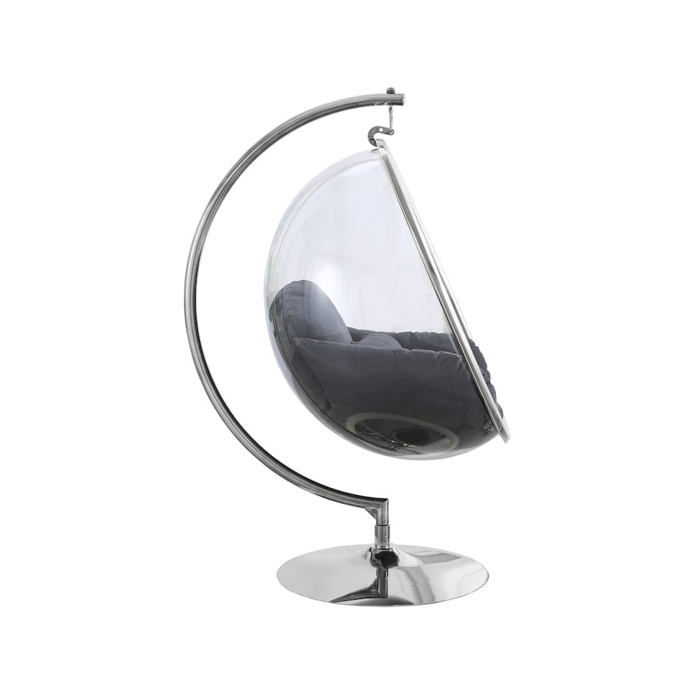 Luna Grey Durable Fabric Acrylic Swing Chair. Picture 4