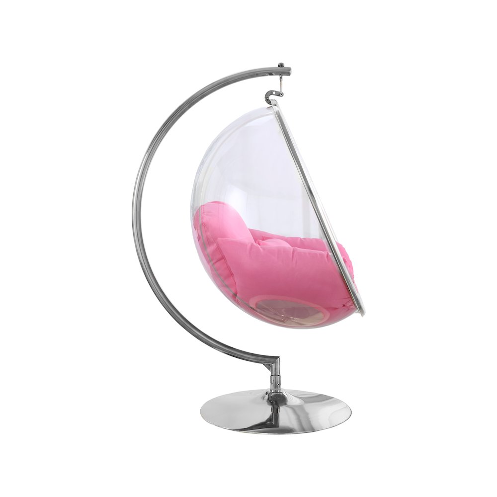 Luna Pink Durable Fabric Acrylic Swing Chair. Picture 4