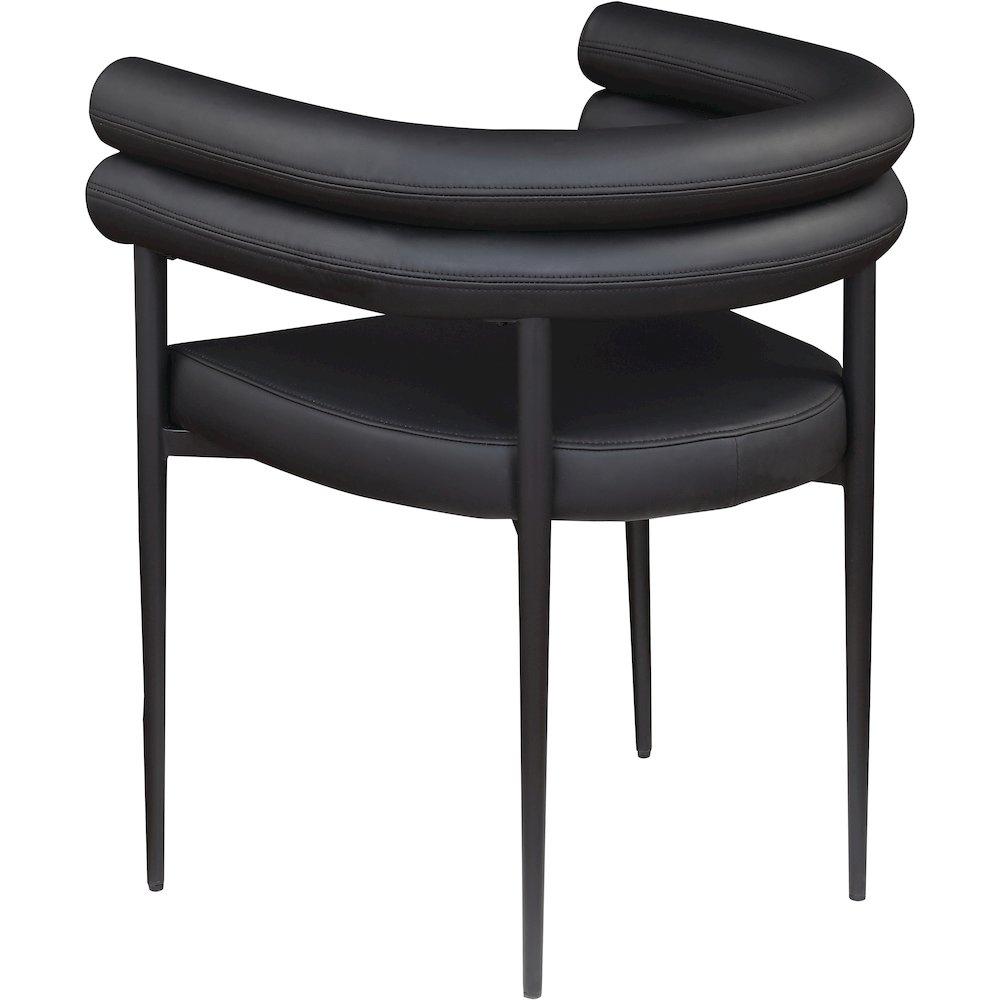 Lavina Black Vegan Leather Dining Chair, Set of 2. Picture 5