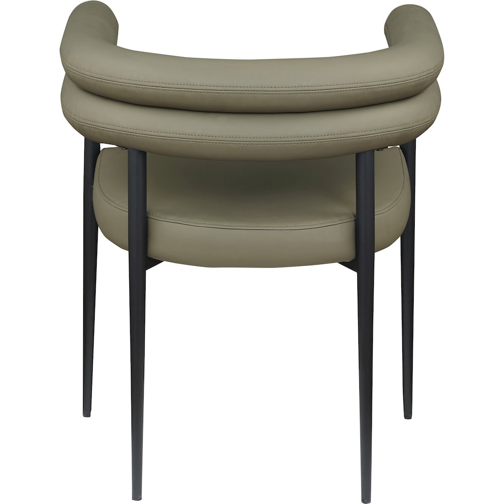Lavina Olive Vegan Leather Dining Chair, Set of 2. Picture 4