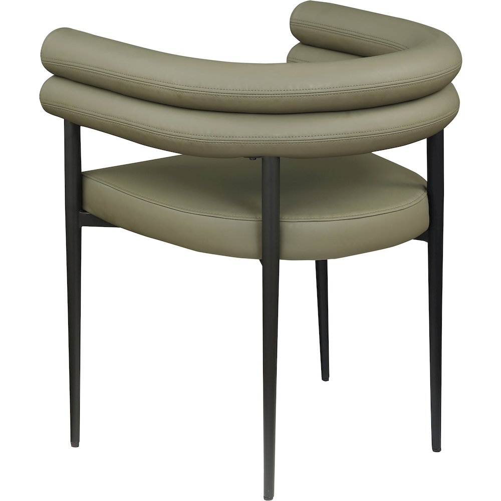 Lavina Olive Vegan Leather Dining Chair, Set of 2. Picture 5
