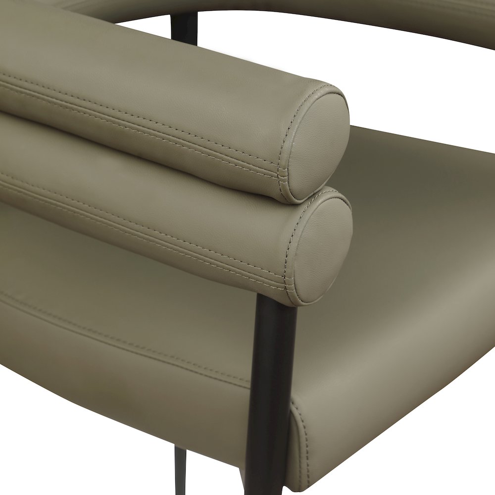 Lavina Olive Vegan Leather Dining Chair, Set of 2. Picture 6
