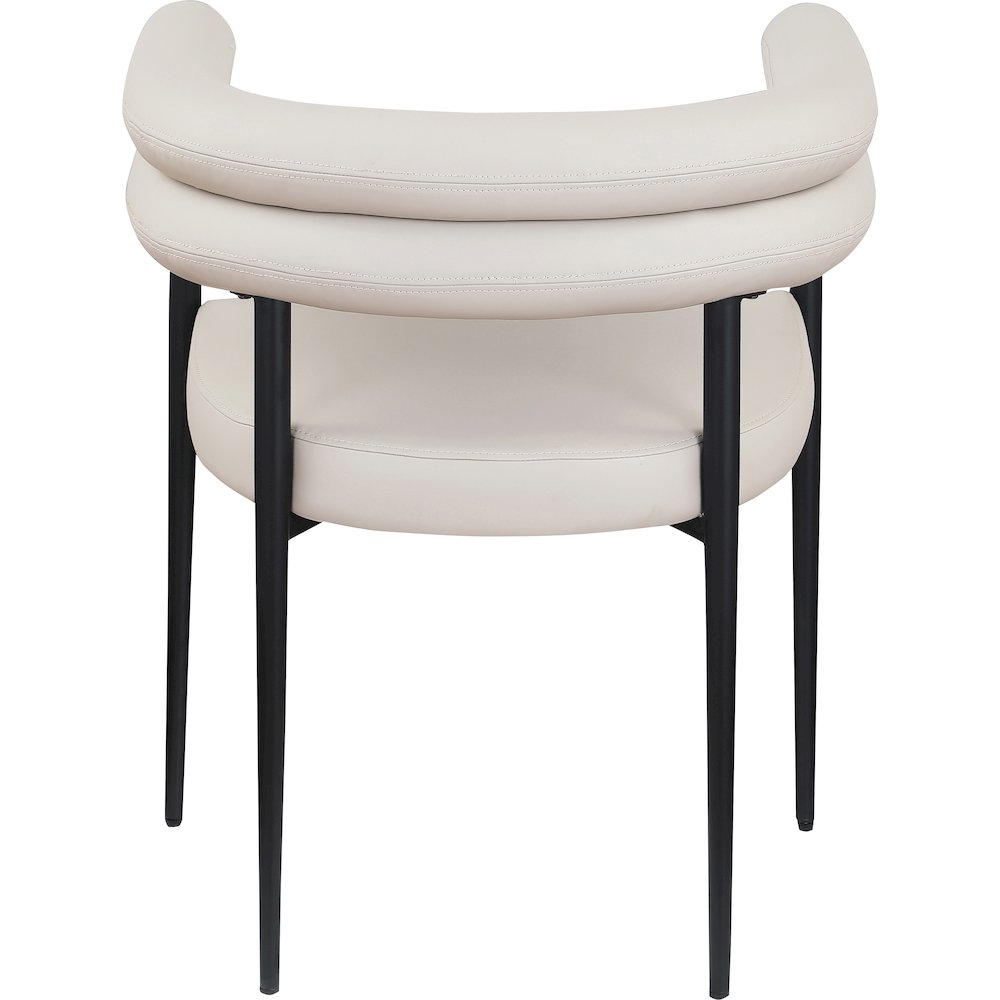 Lavina Taupe Vegan Leather Dining Chair, Set of 2. Picture 4
