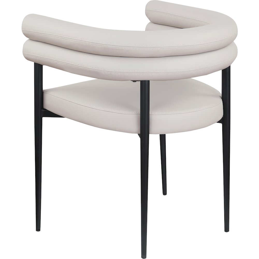 Lavina Taupe Vegan Leather Dining Chair, Set of 2. Picture 5