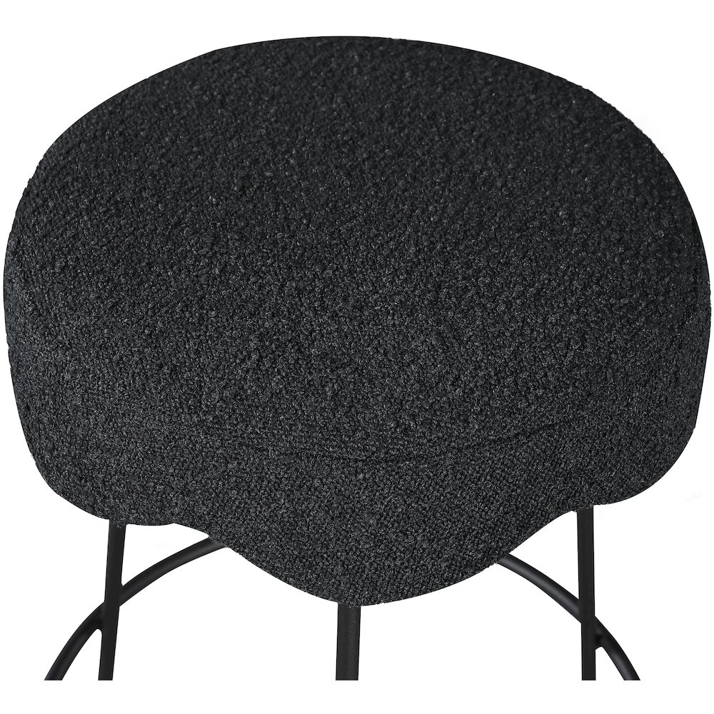 Fleur Black Fabric Counter Stool. Picture 2
