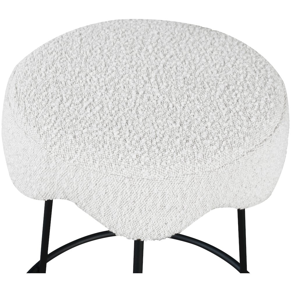 Fleur Cream Fabric Counter Stool. Picture 2