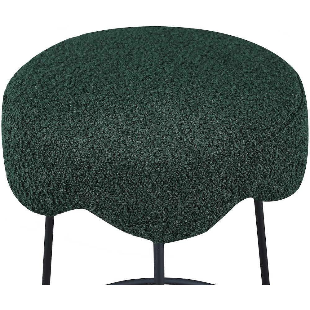 Fleur Green Fabric Counter Stool. Picture 2