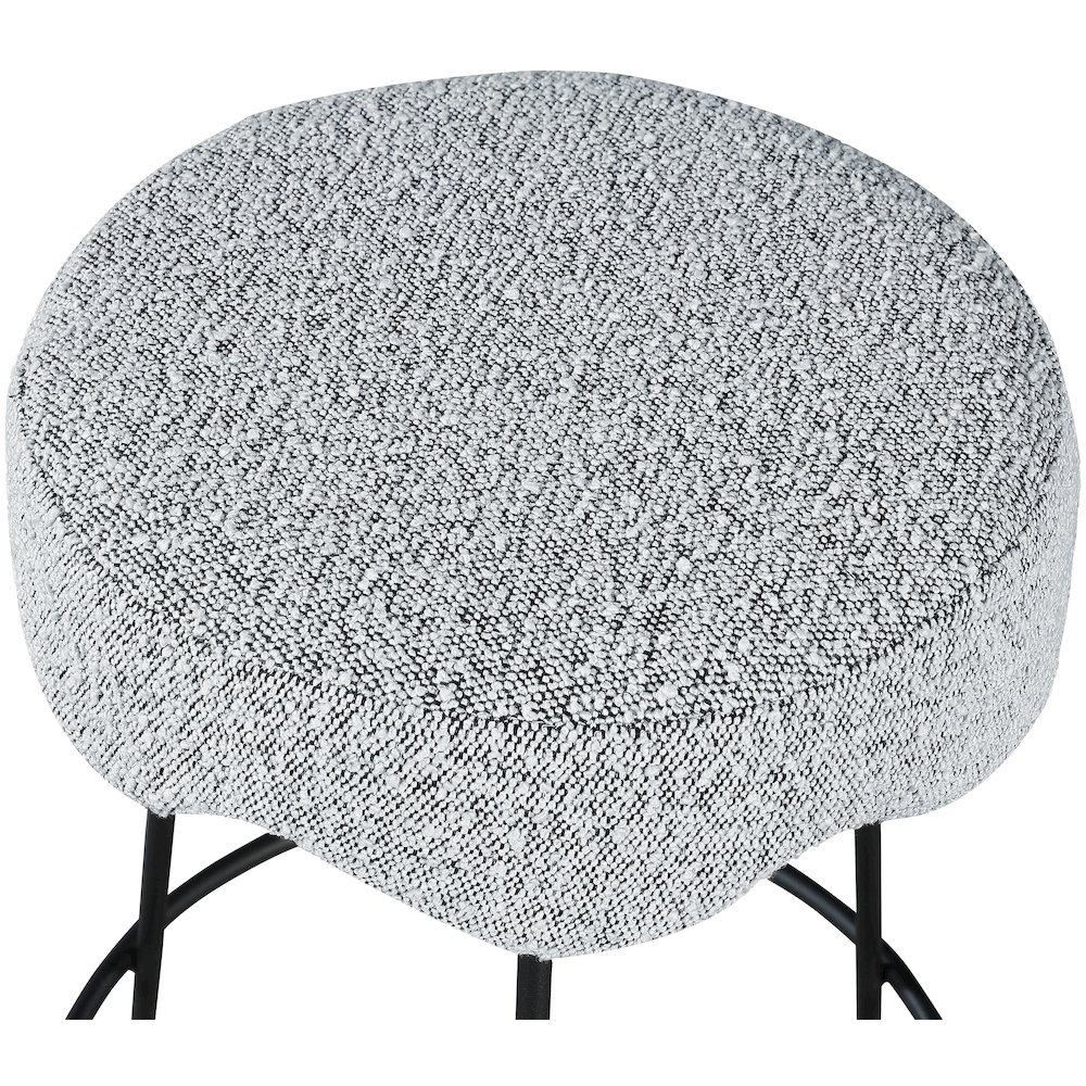 Fleur Grey Fabric Counter Stool. Picture 2