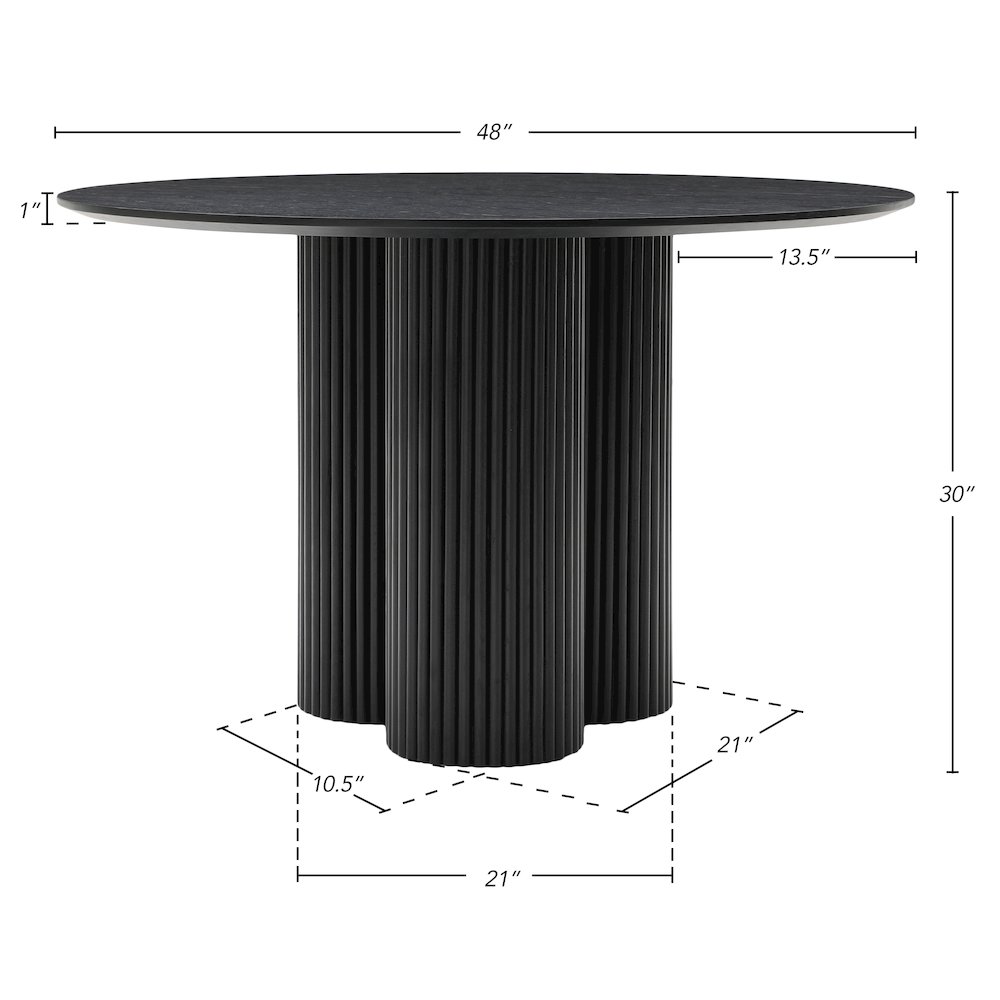 Simba Black Dining Table. Picture 6