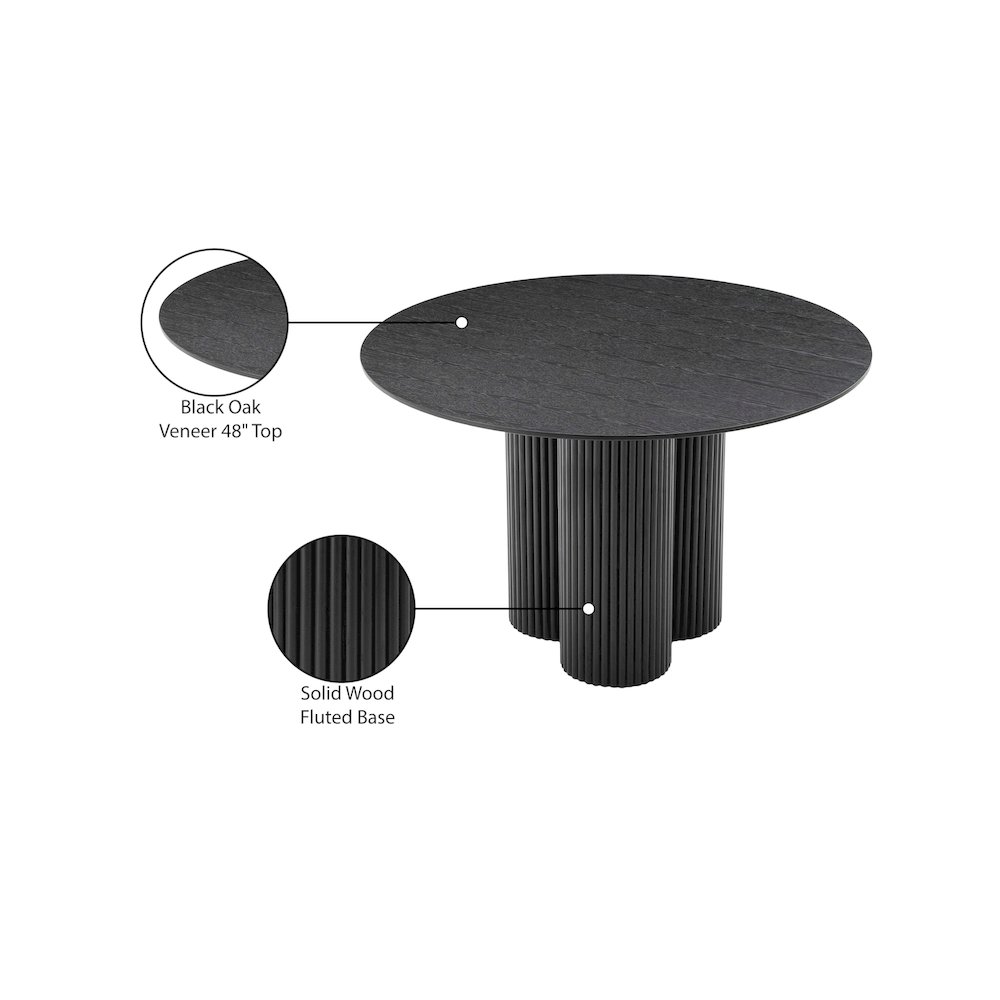 Simba Black Dining Table. Picture 7
