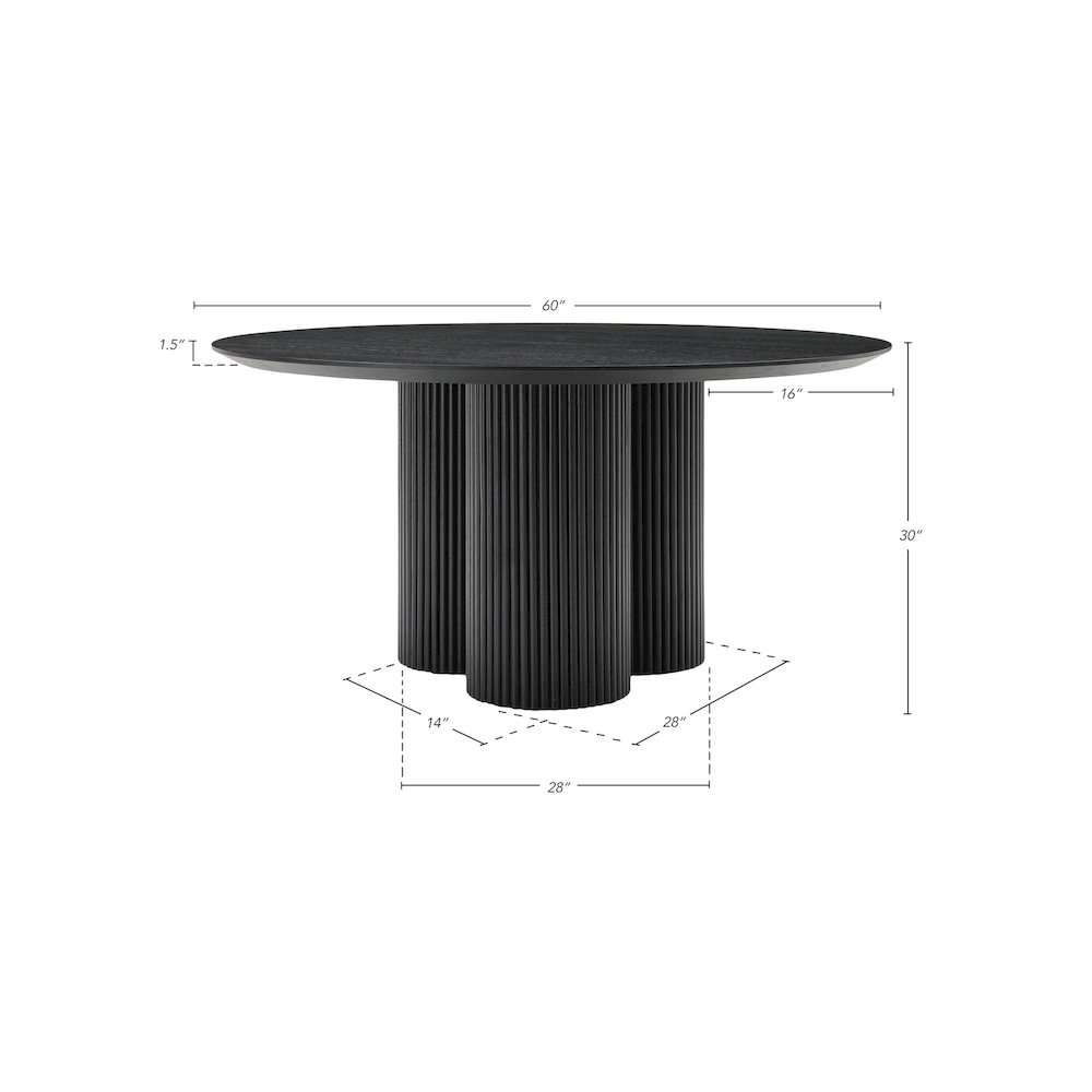 Simba Black Dining Table. Picture 6