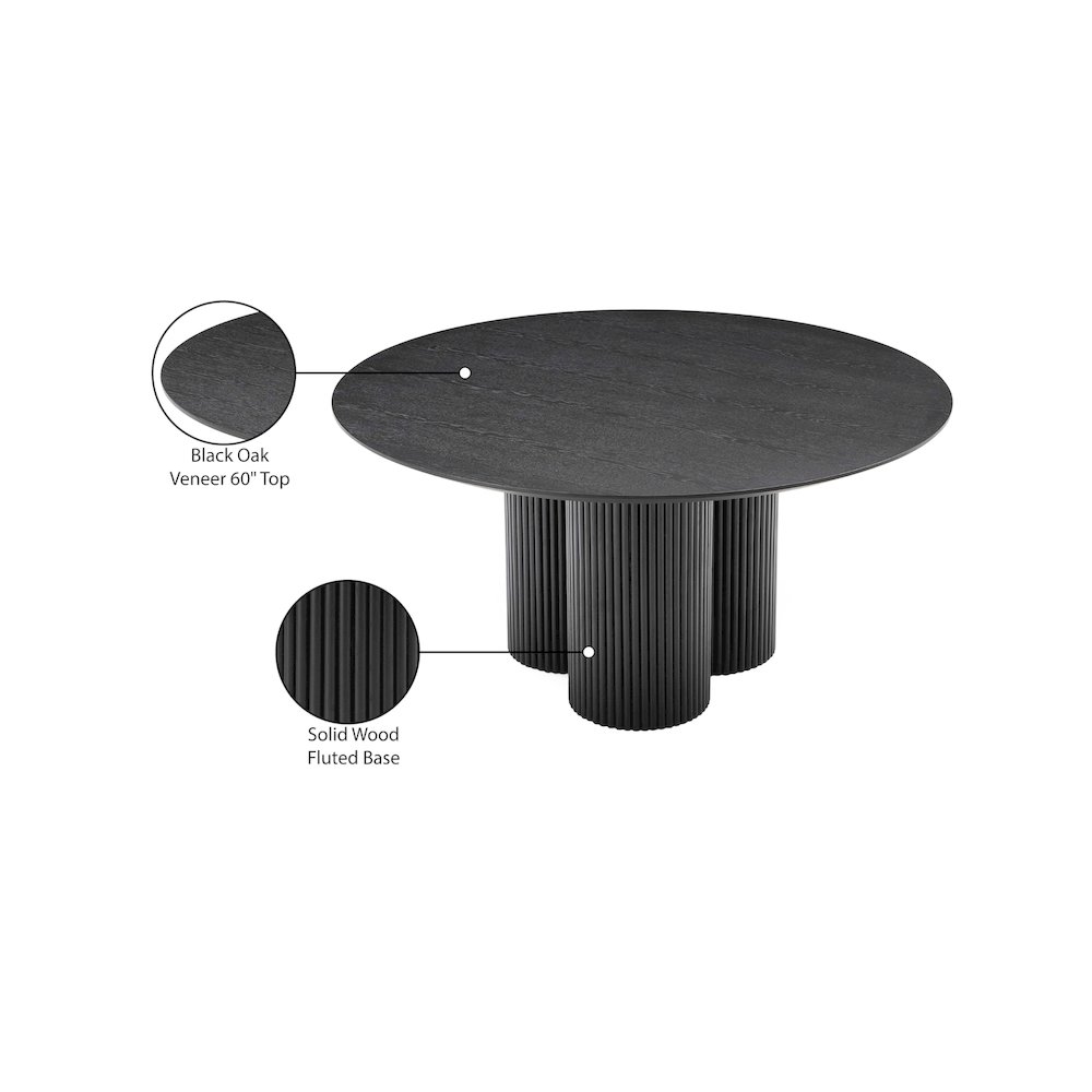 Simba Black Dining Table. Picture 7