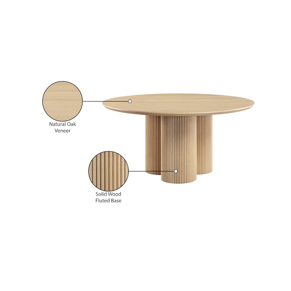Simba Natural Dining Table. Picture 7