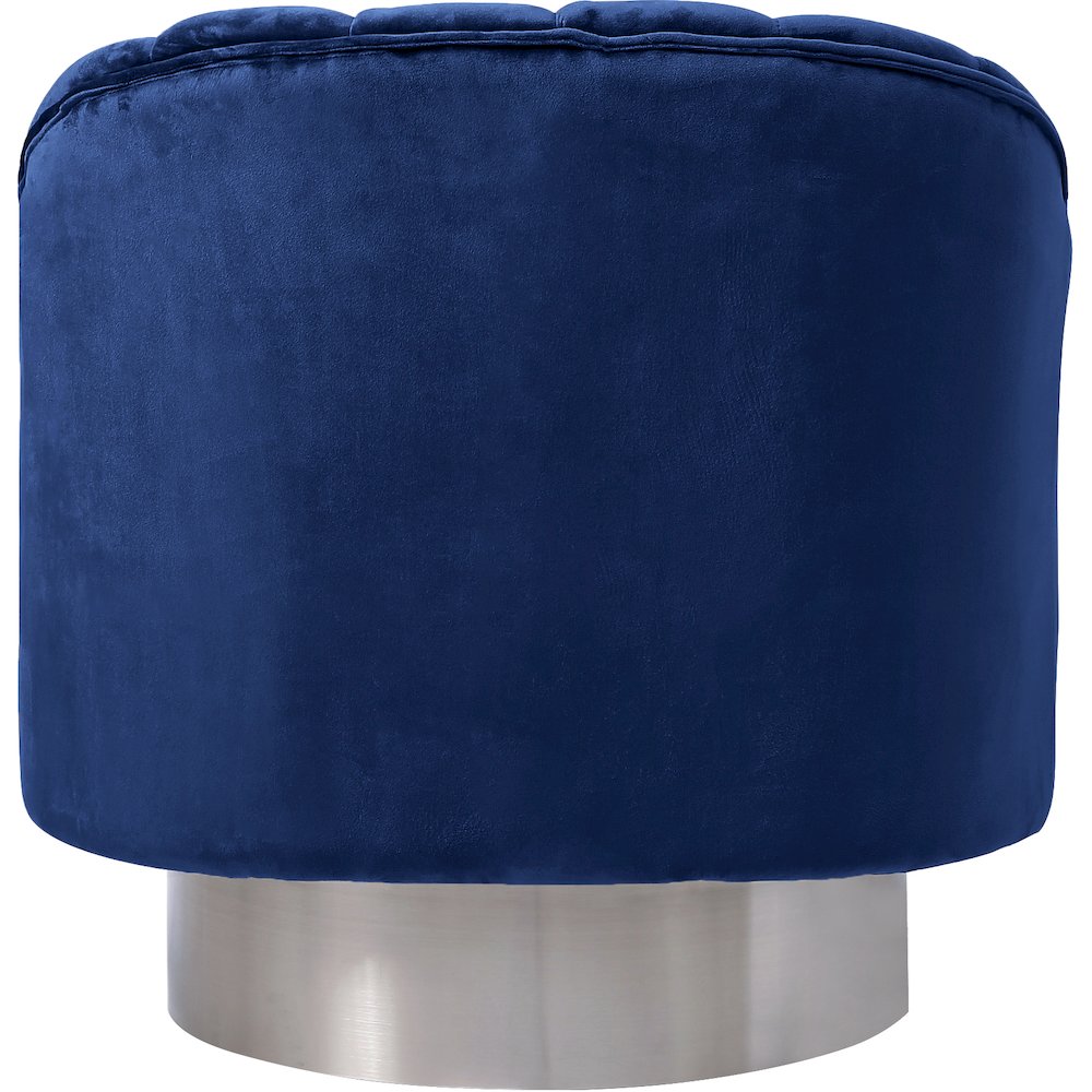 Farrah Navy Velvet Accent Chair. Picture 2