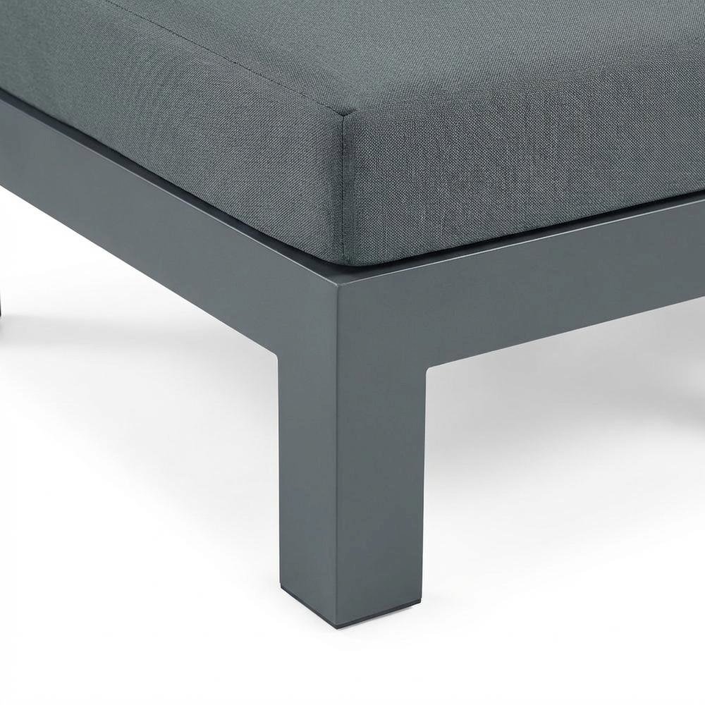 Gray Fabric Outdoor Patio Modular Sectional With Contemporary Style. Picture 6