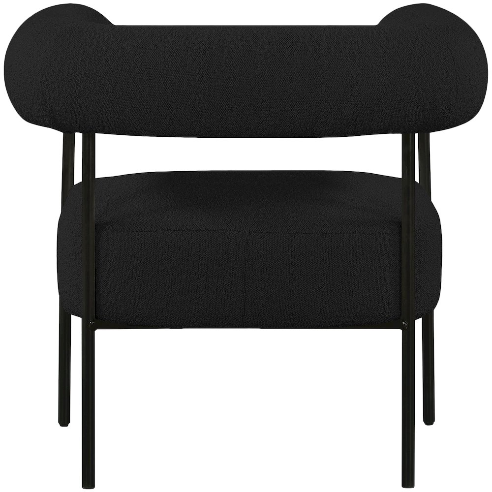 Blake Black Boucle Fabric Accent Chair. Picture 3