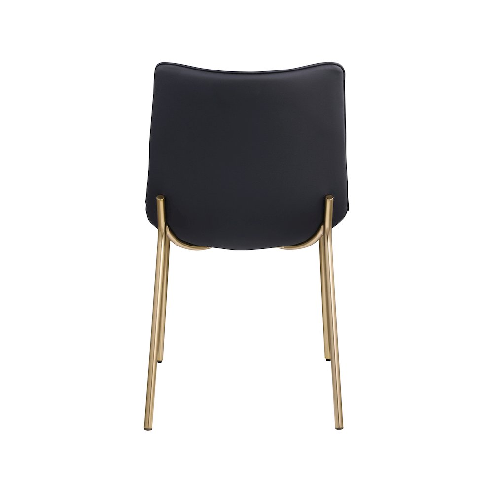 Isla Black Vegan Leather Dining Chair, Set of 2. Picture 4