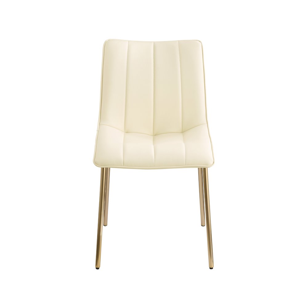 Isla Cream Vegan Leather Dining Chair, Set of 2. Picture 2