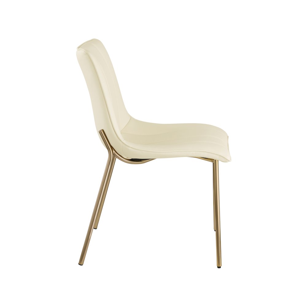 Isla Cream Vegan Leather Dining Chair, Set of 2. Picture 3