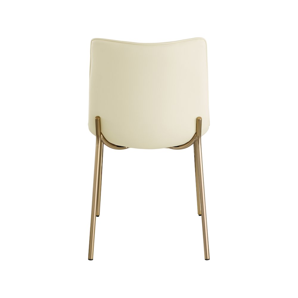 Isla Cream Vegan Leather Dining Chair, Set of 2. Picture 4