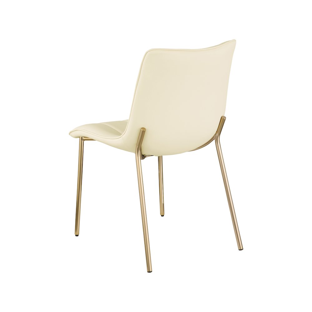 Isla Cream Vegan Leather Dining Chair, Set of 2. Picture 5