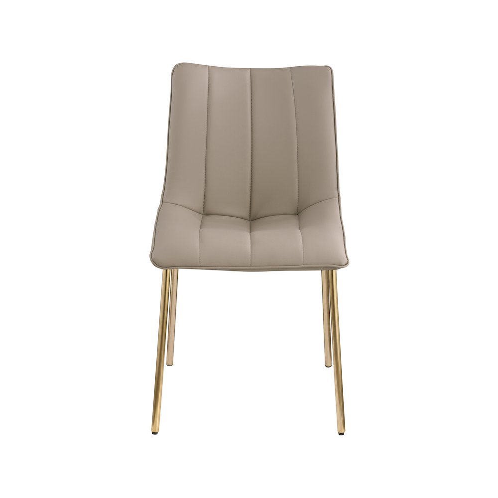 Isla Taupe Vegan Leather Dining Chair, Set of 2. Picture 2