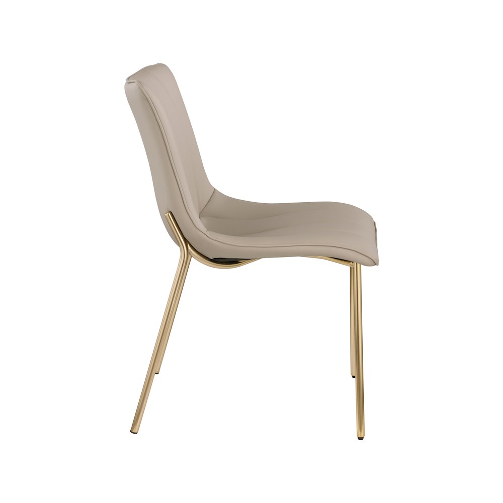 Isla Taupe Vegan Leather Dining Chair, Set of 2. Picture 3