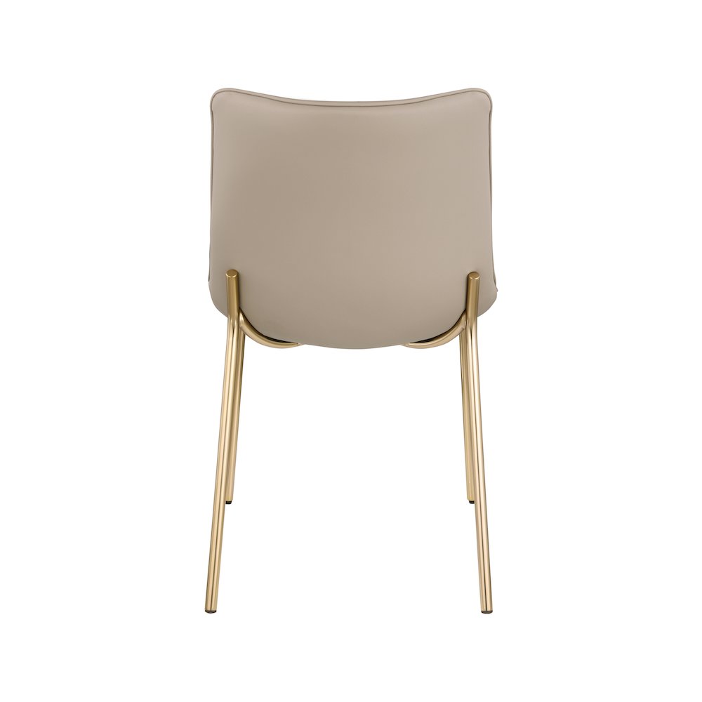 Isla Taupe Vegan Leather Dining Chair, Set of 2. Picture 4