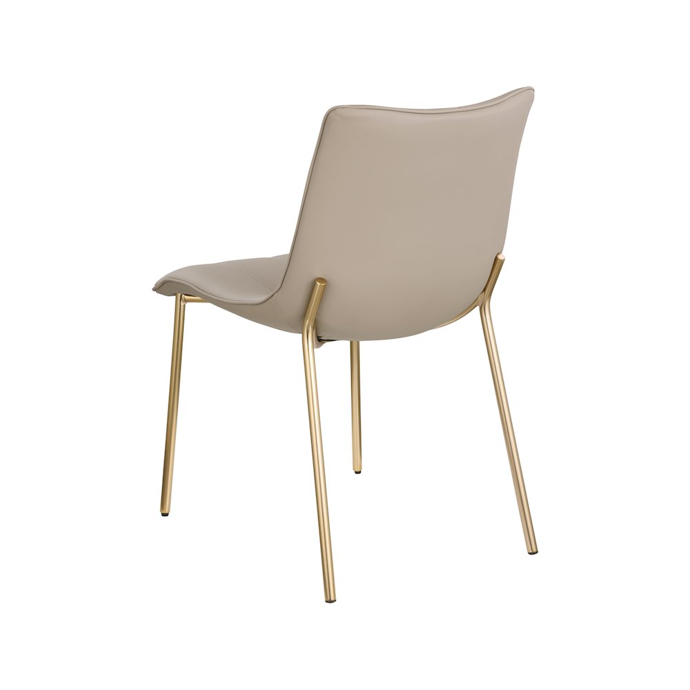 Isla Taupe Vegan Leather Dining Chair, Set of 2. Picture 5