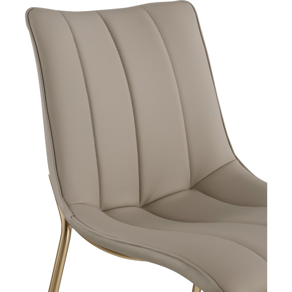 Isla Taupe Vegan Leather Dining Chair, Set of 2. Picture 6