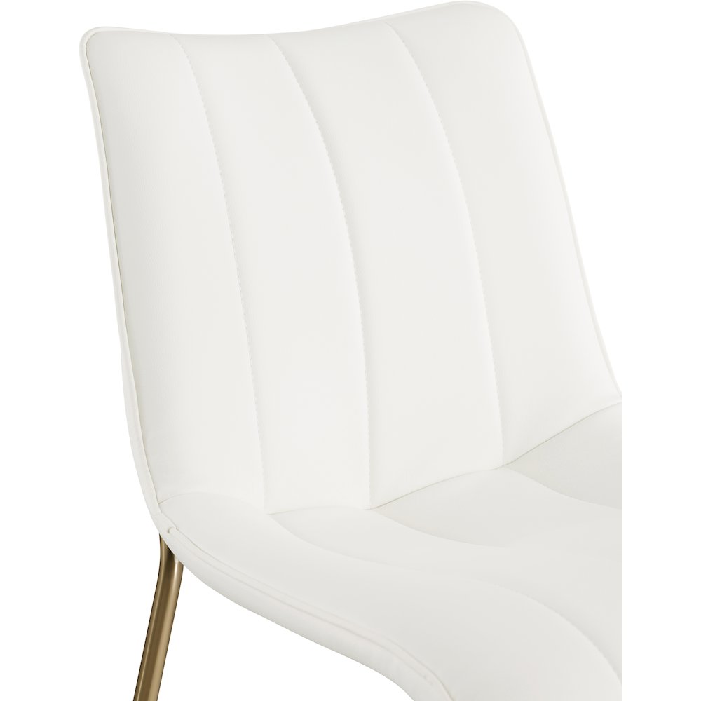 Isla Off-White Vegan Leather Upholstered Dining Chair, Set of 2. Picture 6
