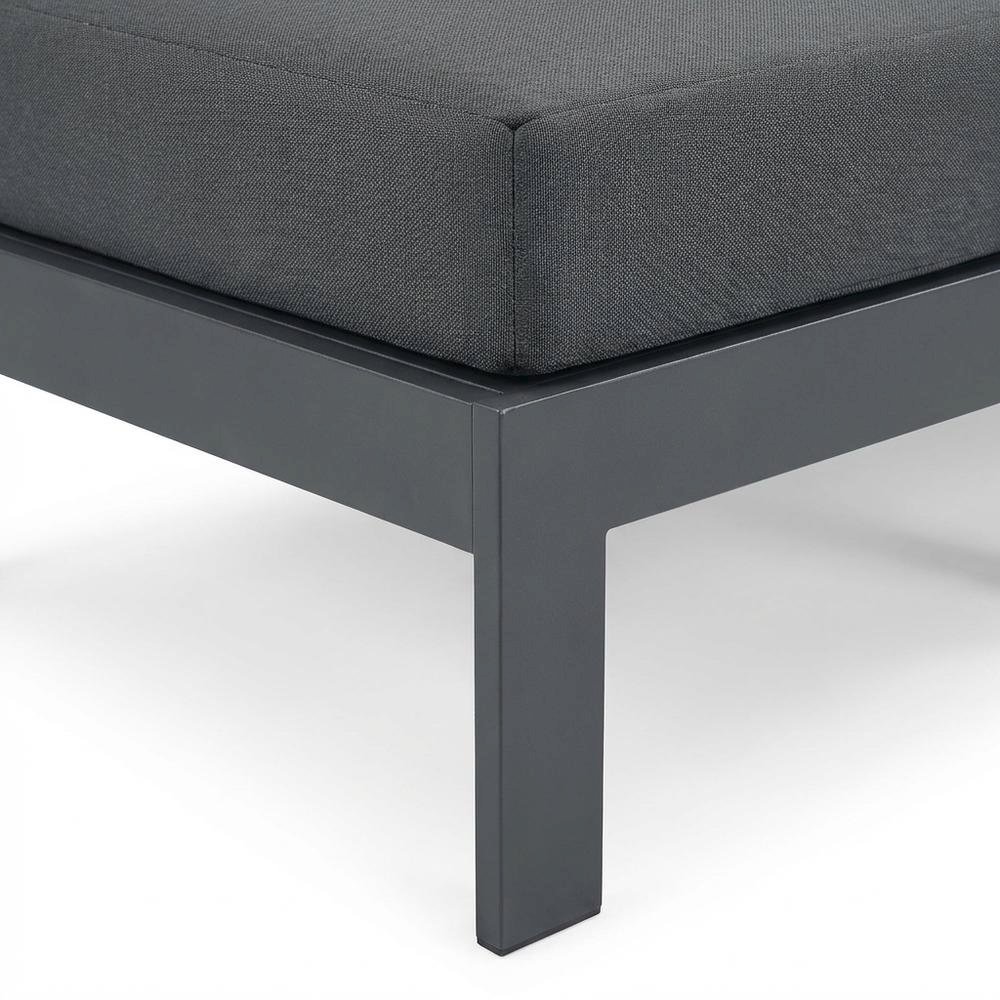 Gray Fabric Outdoor Patio Modular Sectional For Contemporary Lounge. Picture 6
