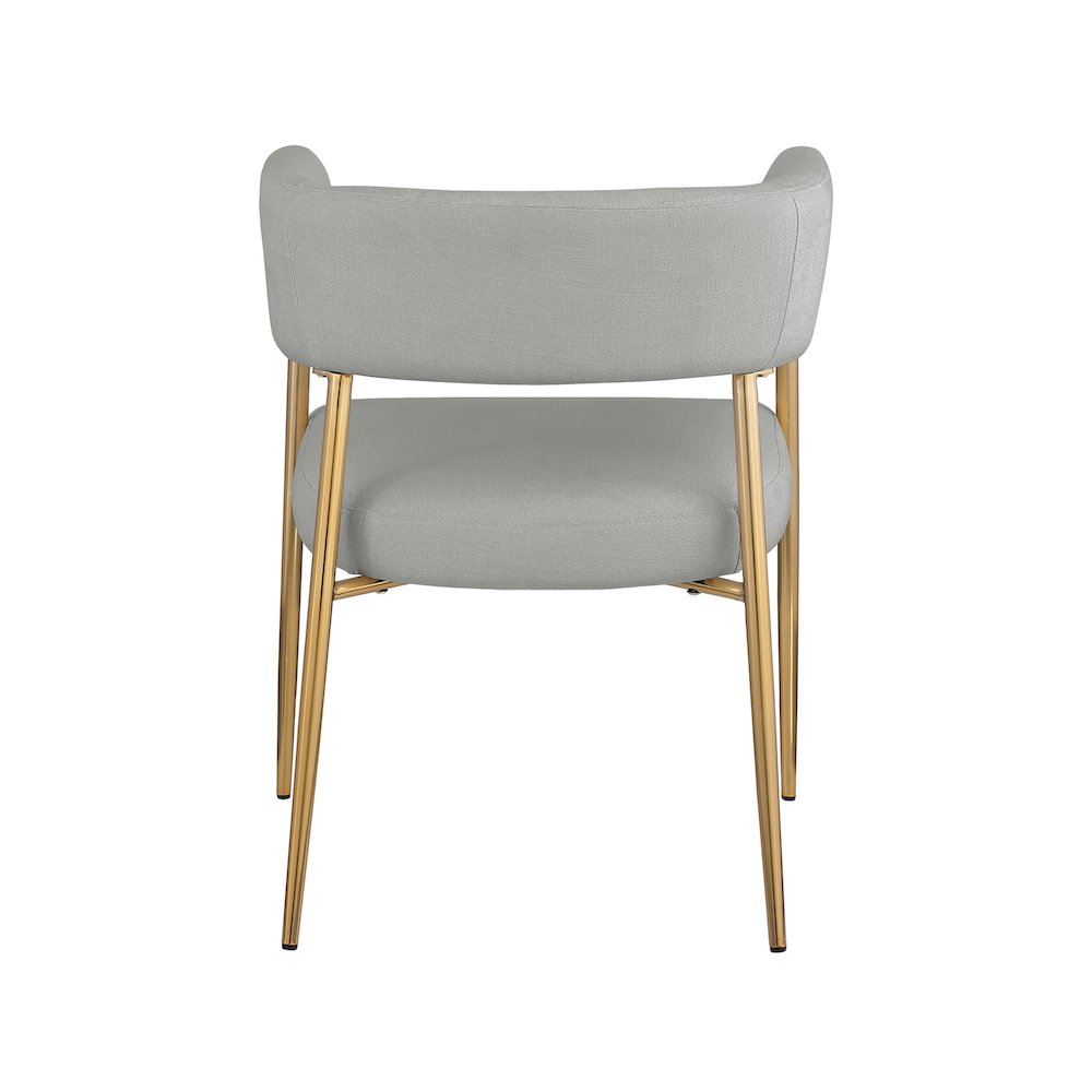 Creston Light Grey Durable Linen Textured Fabric Dining Chair. Picture 2