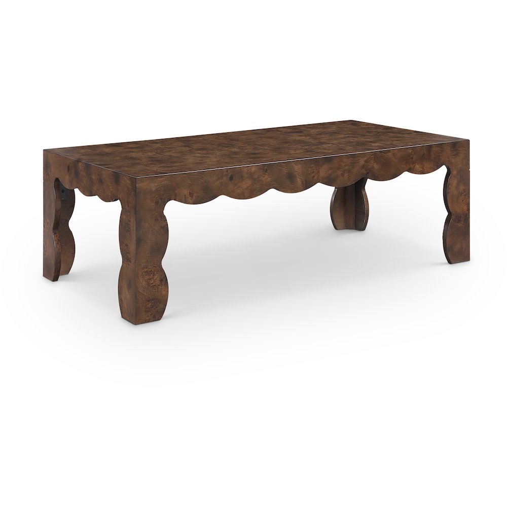 Vassa Brown Burl Veneer Coffee Table. Picture 1