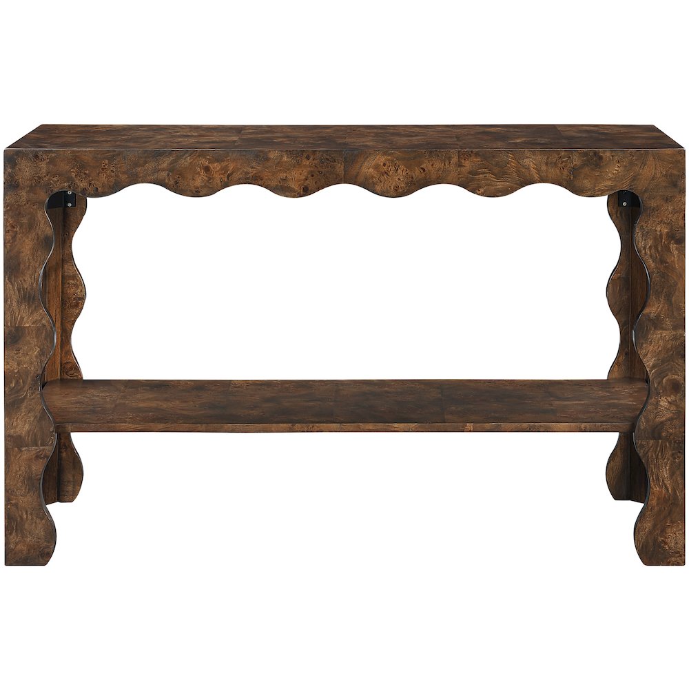 Vassa Brown Burl Veneer Console Table. Picture 2