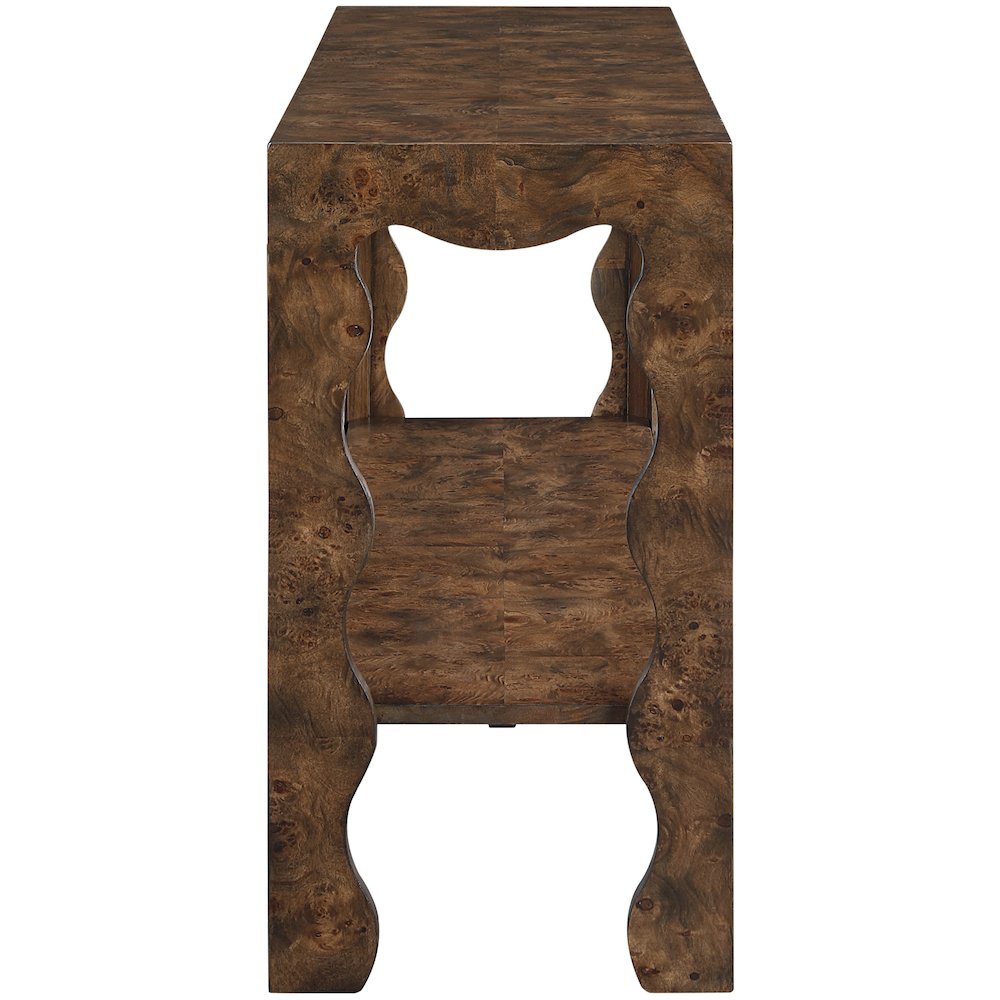Vassa Brown Burl Veneer Console Table. Picture 8
