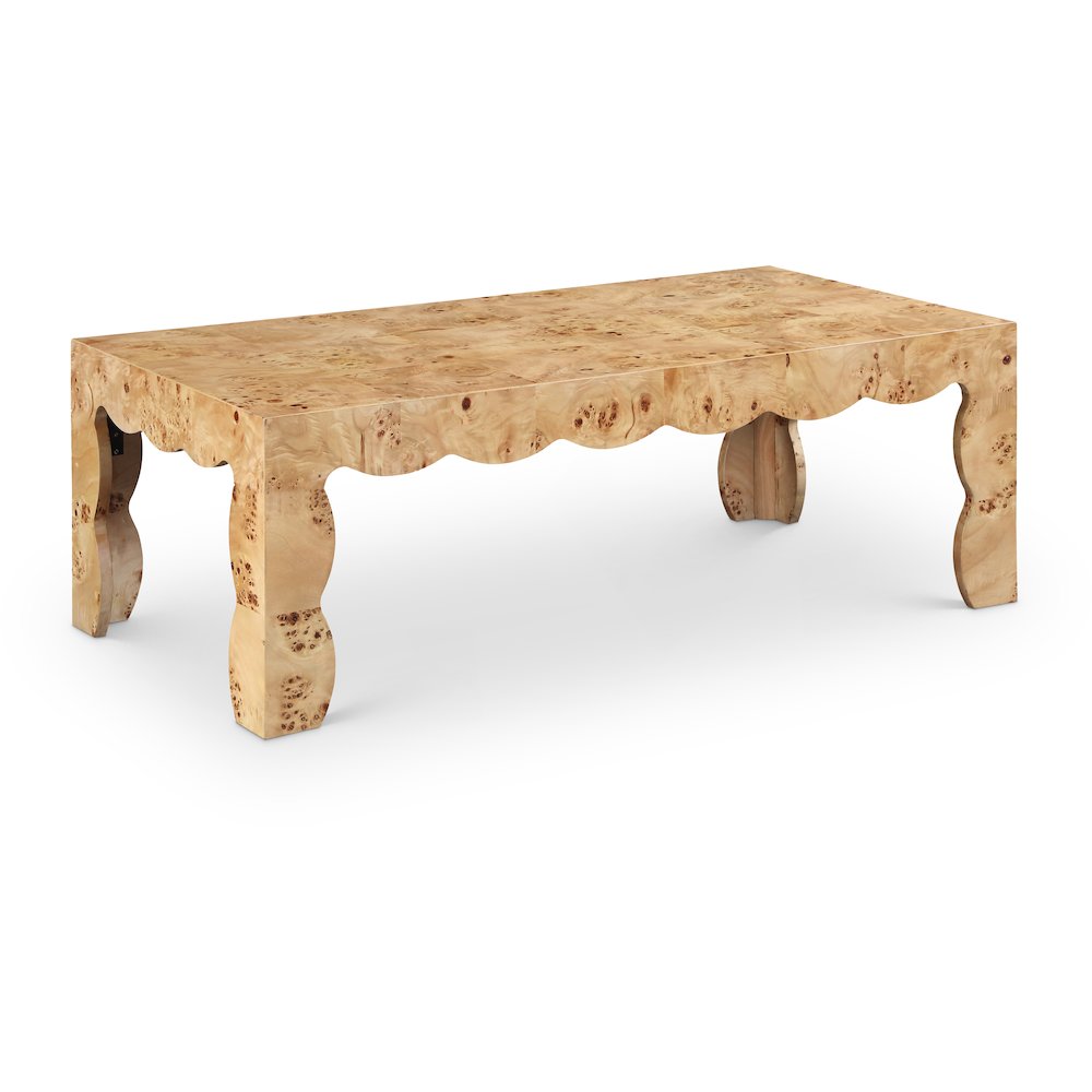 Vassa Natural Burl Veneer Coffee Table. Picture 1