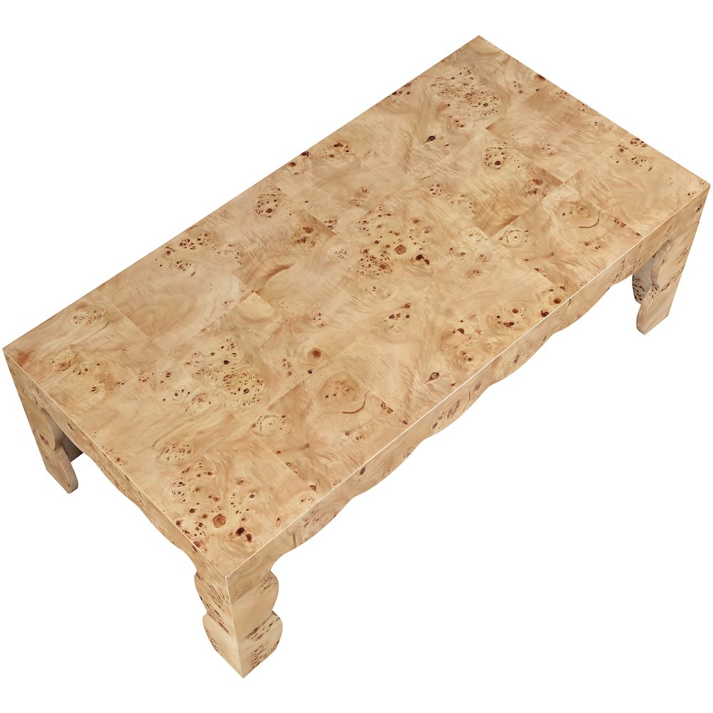 Vassa Natural Burl Veneer Coffee Table. Picture 4