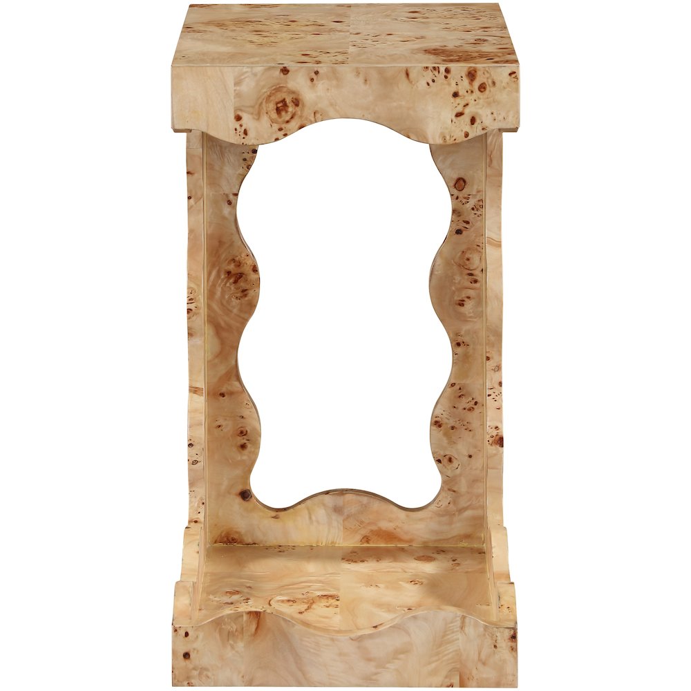 Vassa Natural Burl Veneer End Table. Picture 2