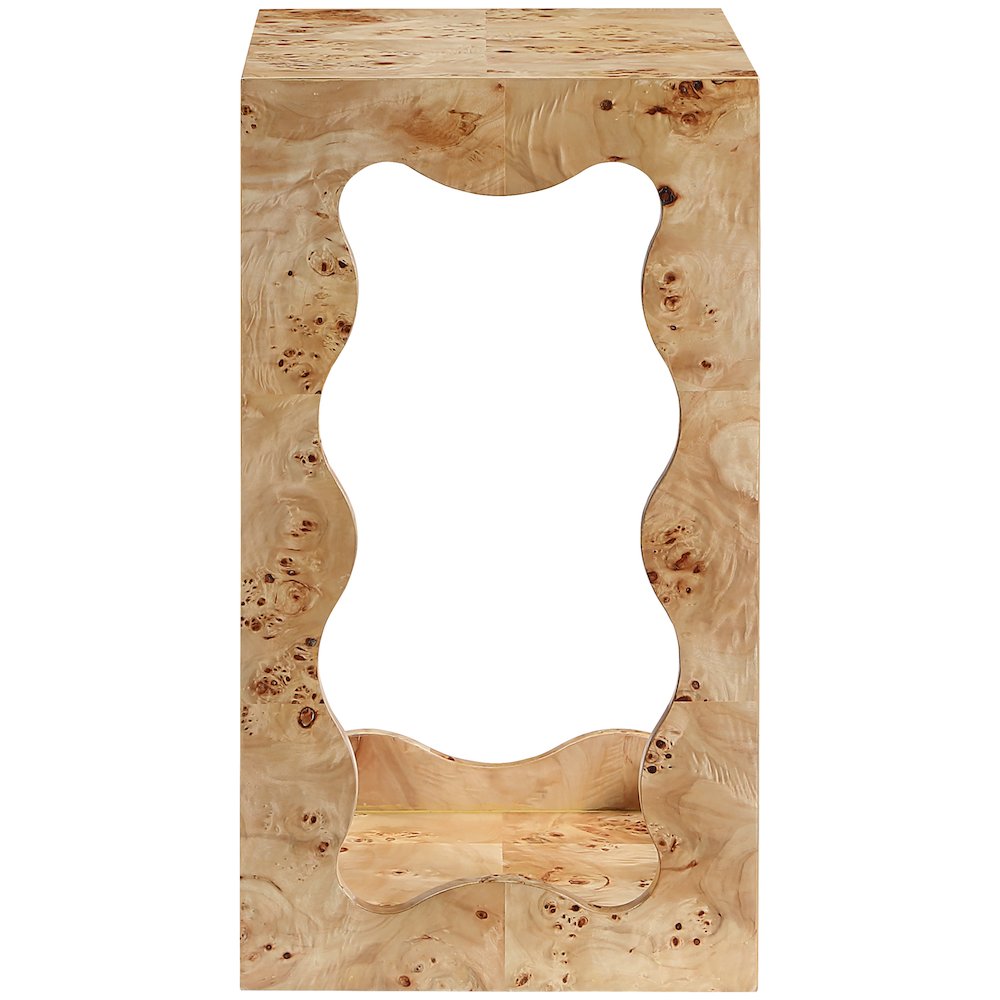 Vassa Natural Burl Veneer End Table. Picture 3