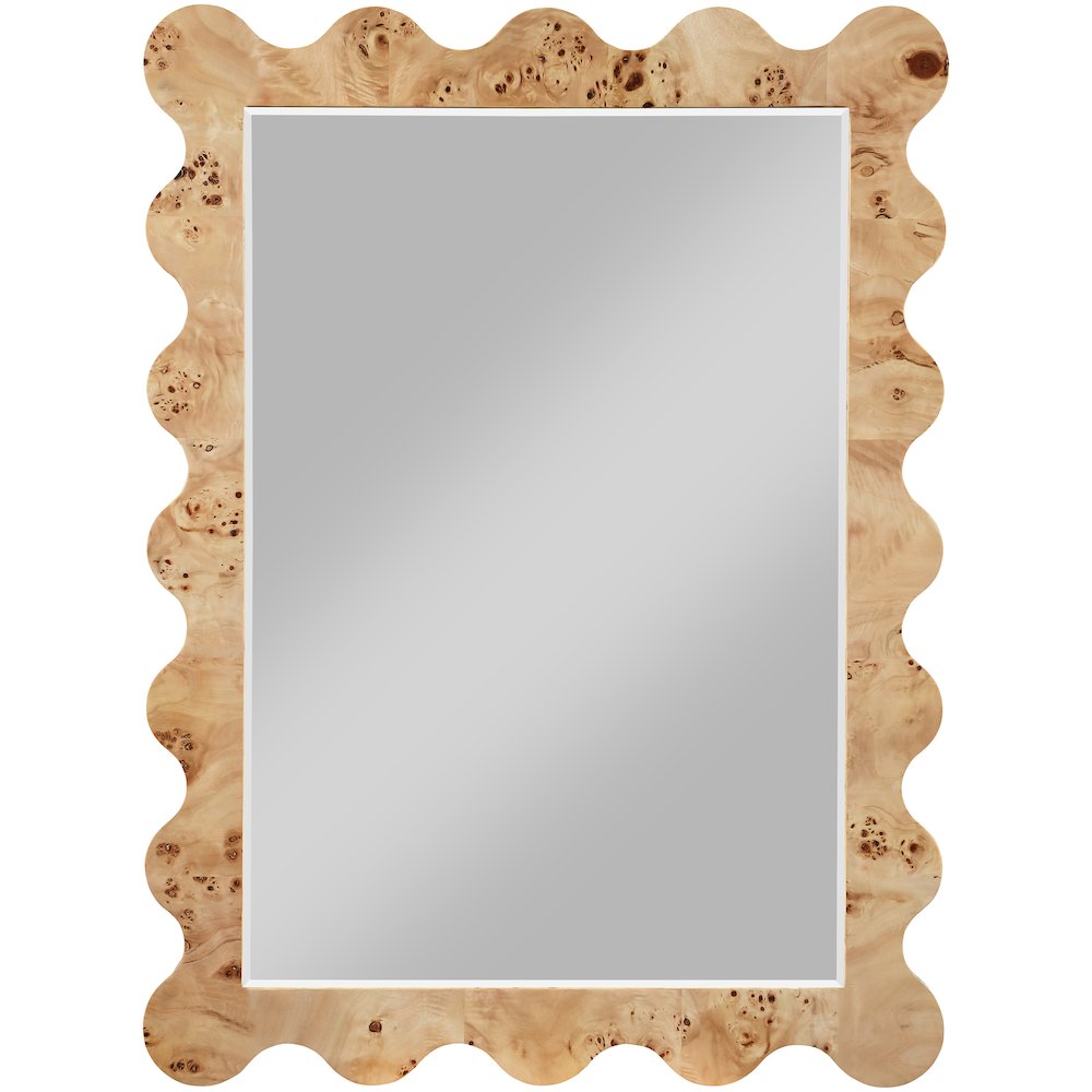Vassa Natural Burl Veneer Mirror. Picture 2