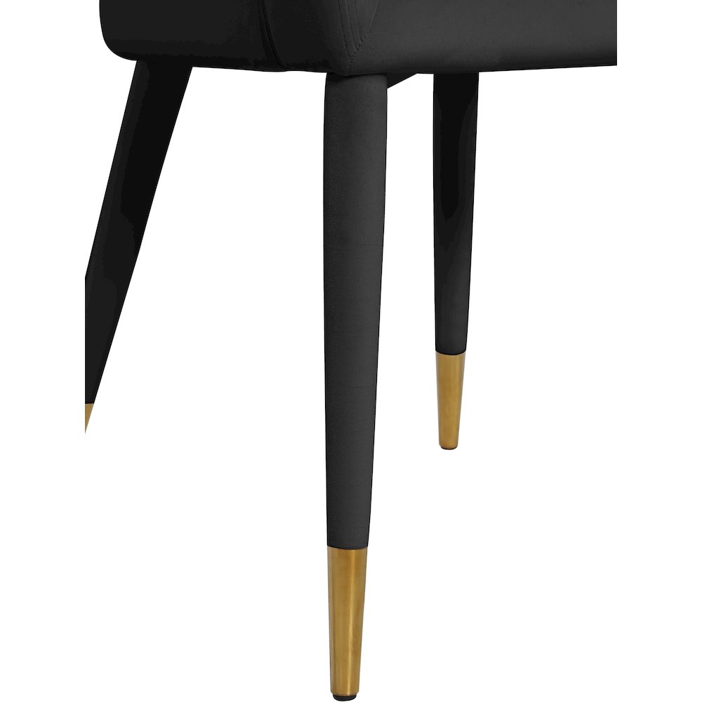 Destiny Black Velvet Dining Chair. Picture 5