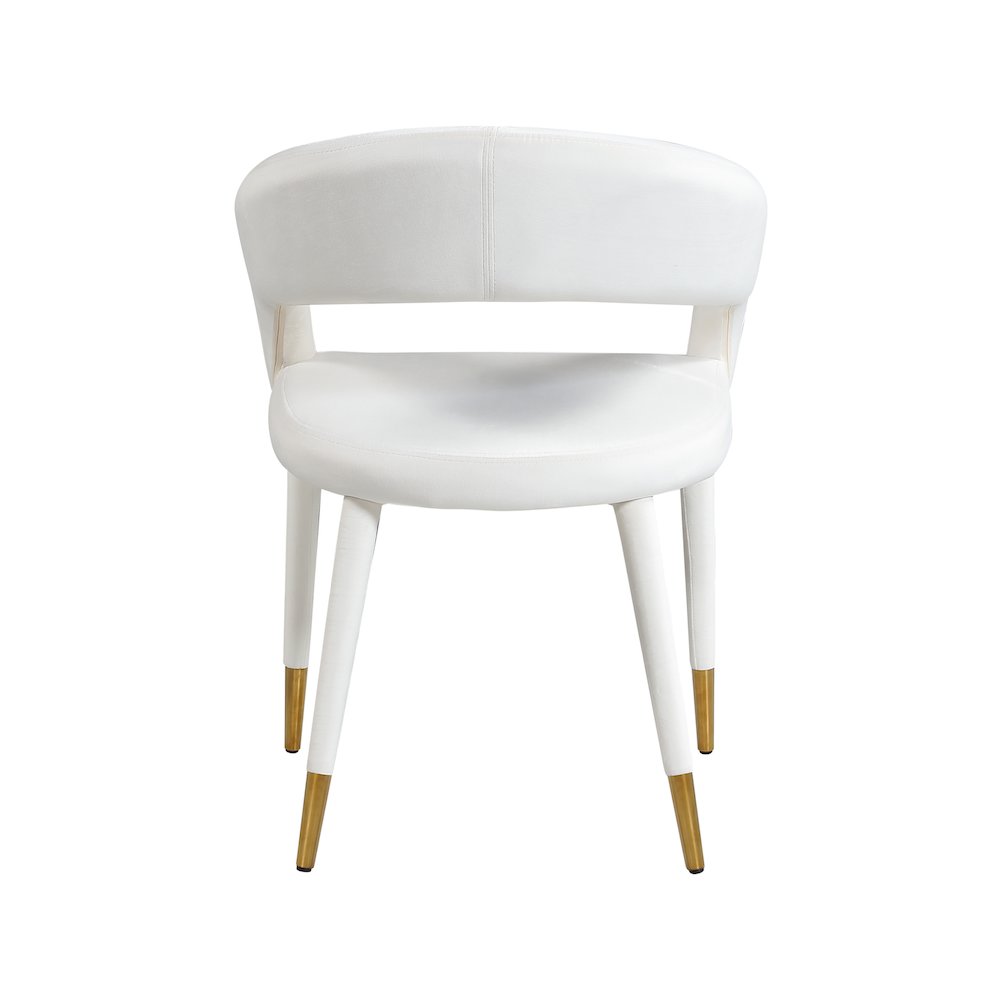 Destiny Cream Velvet Dining Chair. Picture 2