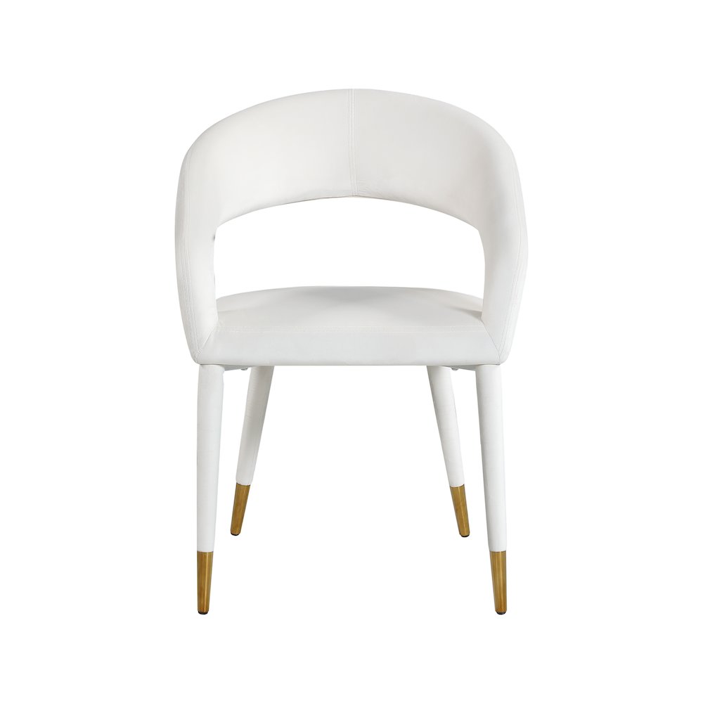 Destiny Cream Velvet Dining Chair. Picture 3